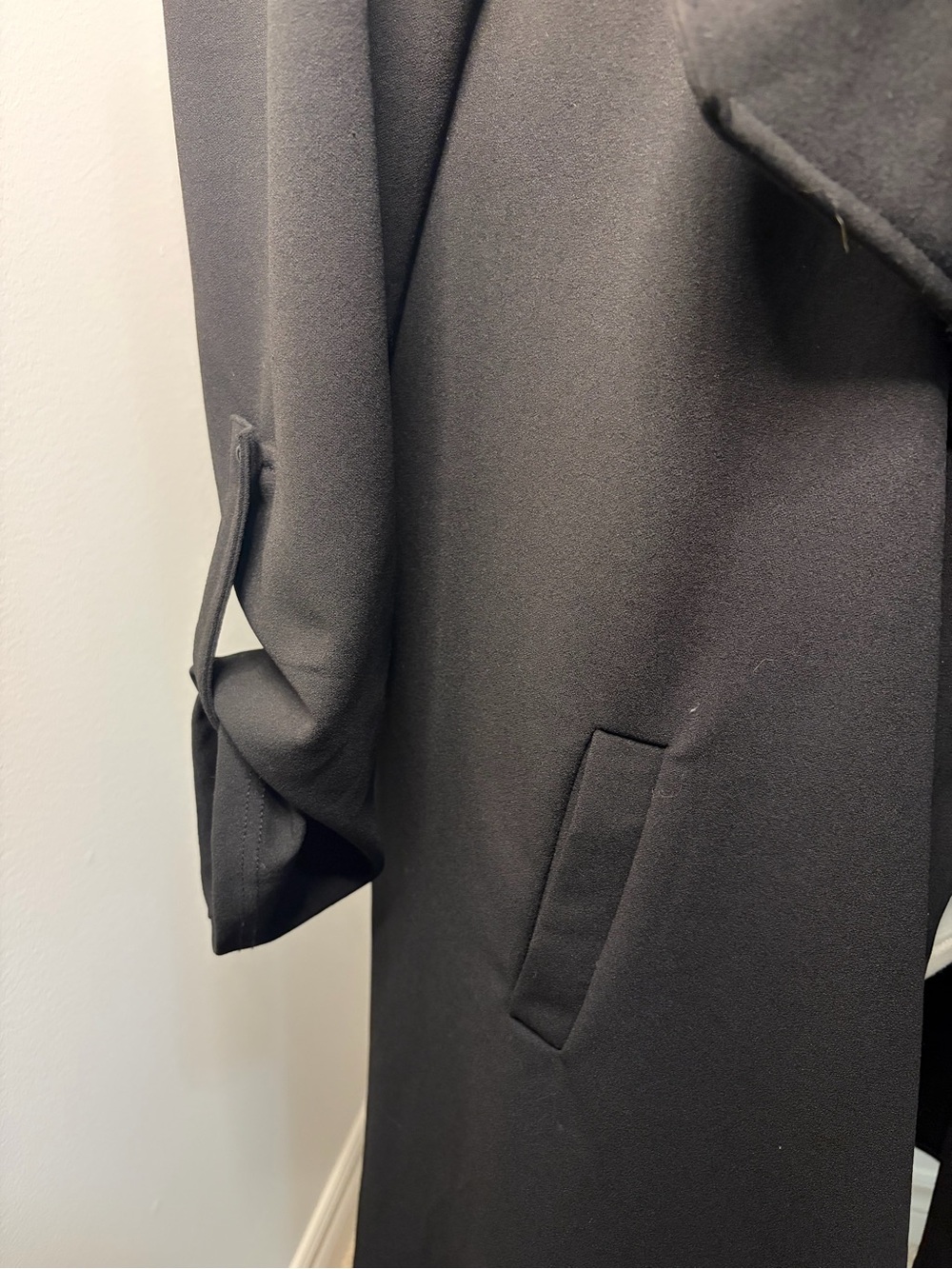 REVAMPED Black Waterfall Duster Coat SIZE LARGE - Picture 11 of 13